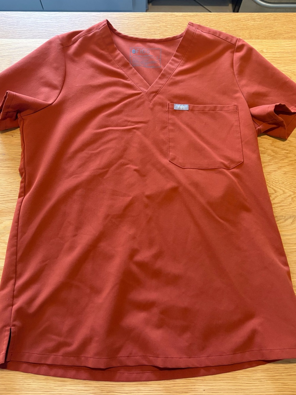 Figs Catarina scrub top - orange